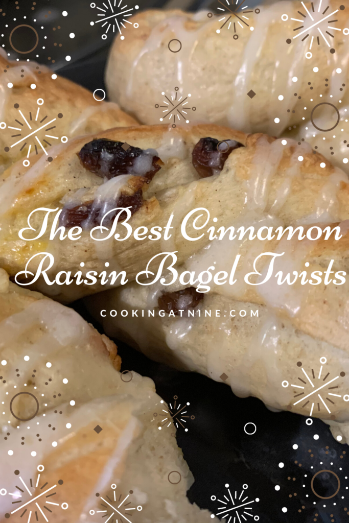 Cinnamon Raisin Bagel Twists Pinterest Pin.