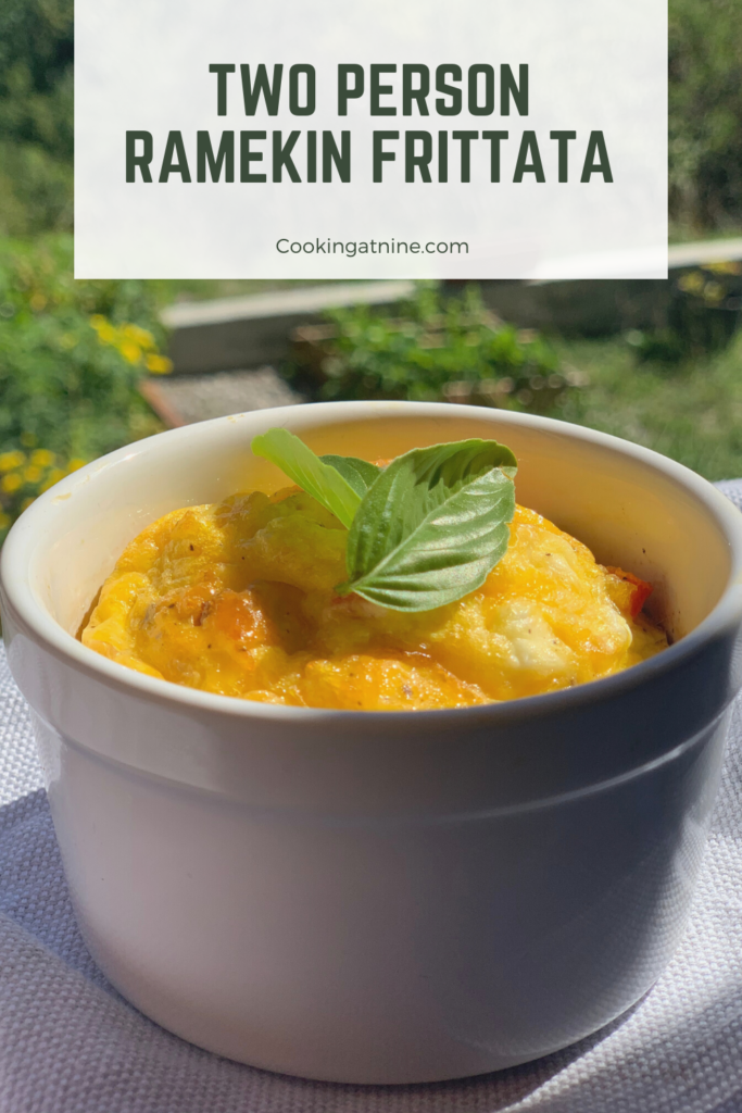 Two Person Ramekin Frittata Pinterest Photo.